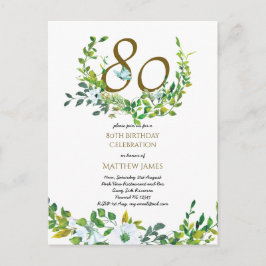 Hermosa carta de postales de invitación por cumple