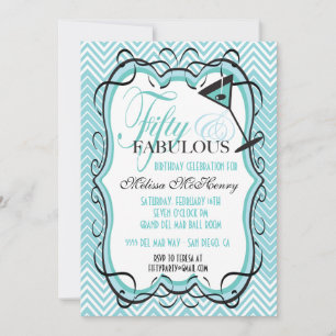 Hermosa Chevron cincuenta y fabulosas invitaciones