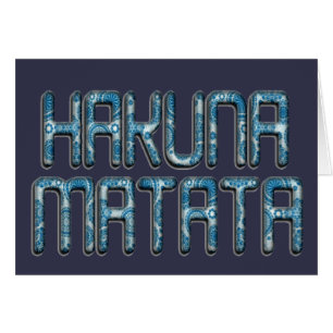 Hermosa cita de texto de Hakuna Matata Swahili