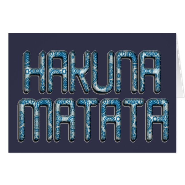 Hermosa cita de texto de Hakuna Matata Swahili (Anverso (Horizontal))