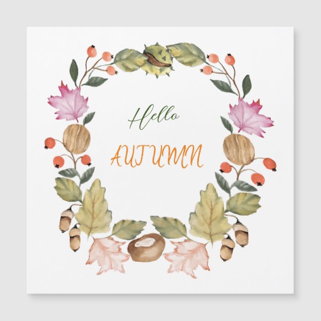 Hermosa coloración acuática de otoño de hojas post (Anverso)