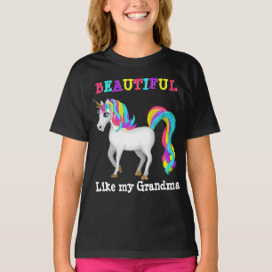 Hermosa Como Mi Abuela Unicornio Chica Camiseta