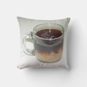 Hermosa Copa de Café con Cojín decorativo Crema