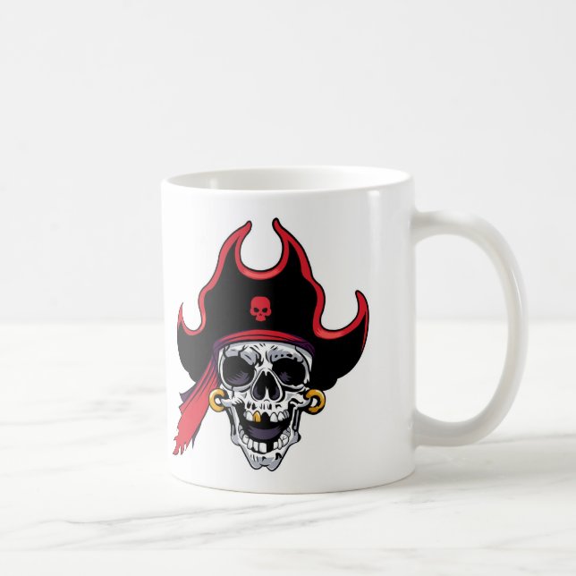Hermosa Copa Pirata de Café de Halloween (Derecha)