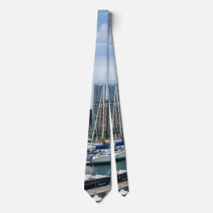 Hermosa corbata de cuello del puerto de Chicago