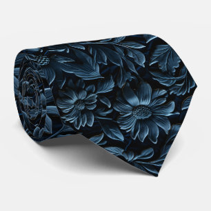 Hermosa corbata de cuero azul marino falso trabaja