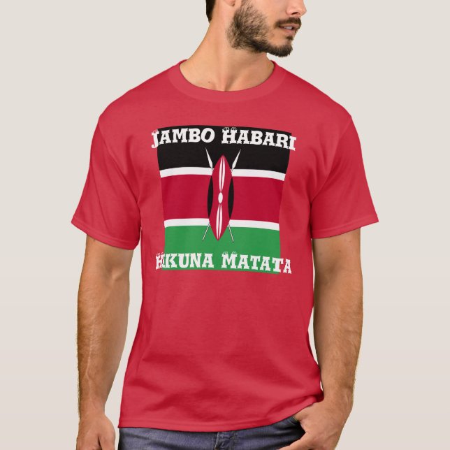 Hermosa e impresionante camisa de Jambo Habari Hak (Anverso)