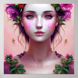Hermosa Eérea Encantada Mujer Fantasía Arte