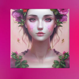 Hermosa Eérea Encantada Mujer Fantasía Arte