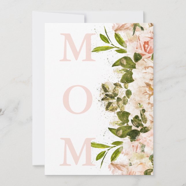 Hermosa elegancia floral de MOM Feliz Día de la Ma (Anverso)