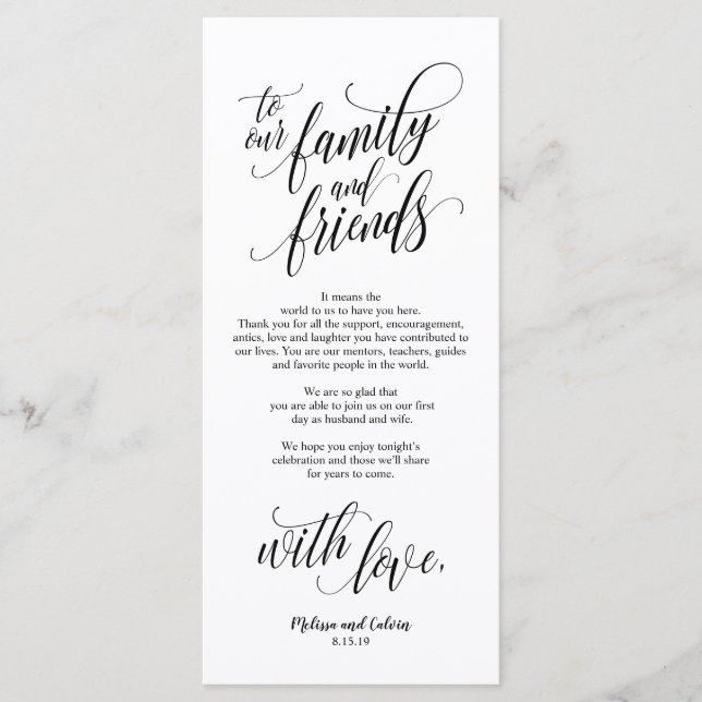 Hermosa elegancia Gracias por la tarjeta de ajuste (Anverso)