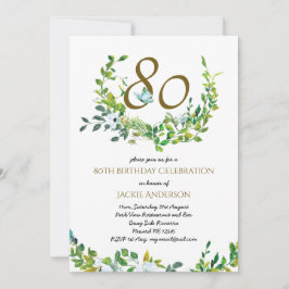 Hermosa elegante 80 cumpleaños invitaciones Wo/Man