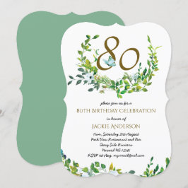 Hermosa elegante 80 cumpleaños invitaciones Wo/Man