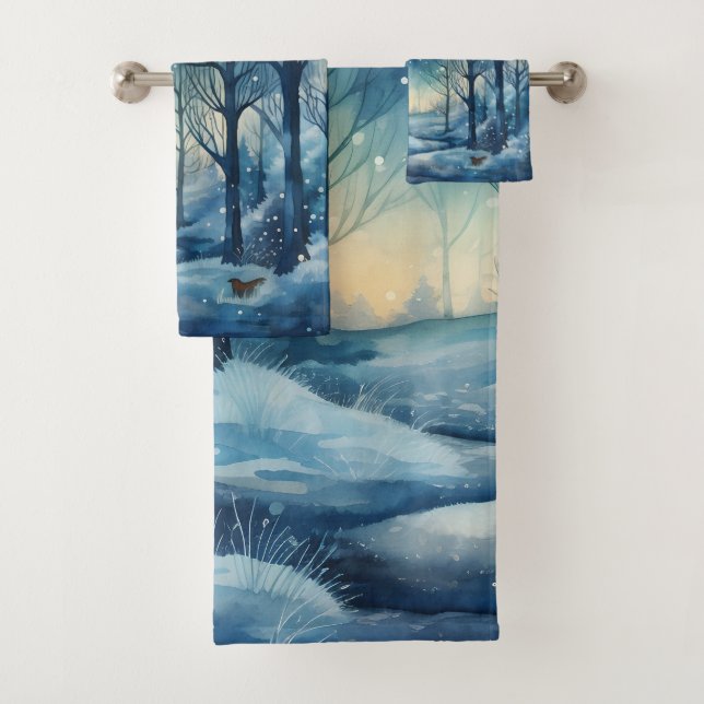 Hermosa escena de Blue Winter Woods (In situ)