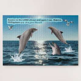 Hermosa Escritura de Delfines Rompecabezas Filipin