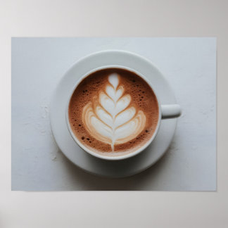 Hermosa espuma de leche arte de latte sobre cacao