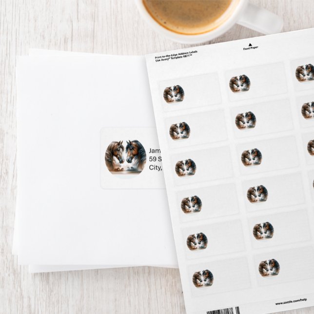 Hermosa etiqueta de dirección de caballos marrones (Subido por el creador)