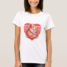 Hermosa felina camiseta de mujeres de arte