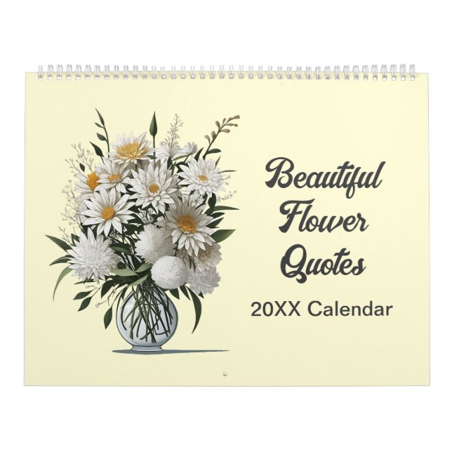 Hermosa Flor Cita Calendario Botánico (Tapa)