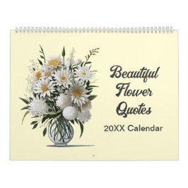 Hermosa Flor Cita Calendario Botánico