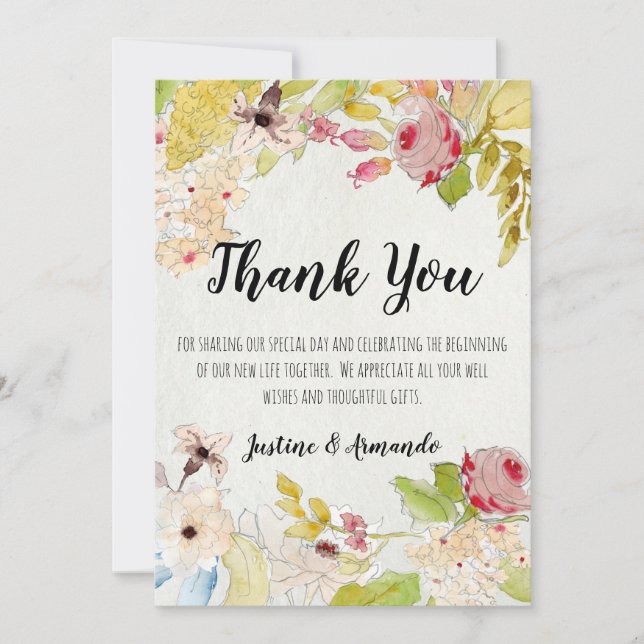 HERMOSA FLORAL GRACIAS TARJETA (Anverso)