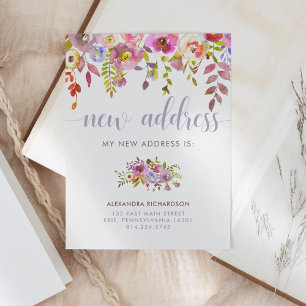 Hermosa Floral Nueva Invitación de desplazamient