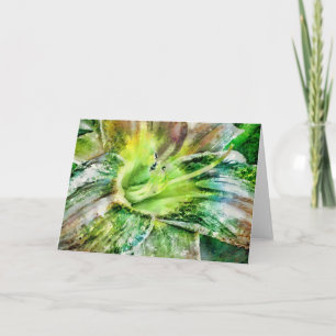Hermosa flores de estilo artístico Lily en tarjeta