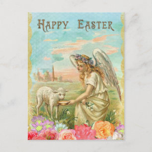 Hermosa foto antigua de la tarjeta de Pascua