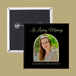 Hermosa foto de arco sobre botón de funerales negr