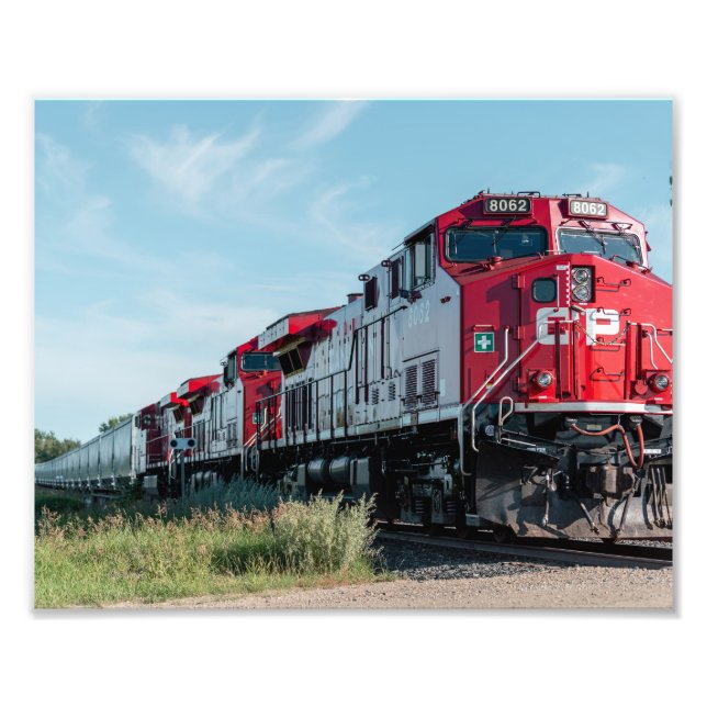 Hermosa foto de ferrocarril impresa (Frente)