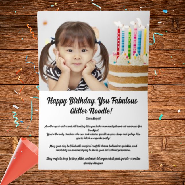 Hermosa foto de unicornio floral, niños cumpleaños (Subido por el creador)