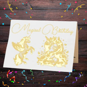 Hermosa foto de unicornio floral, niños cumpleaños