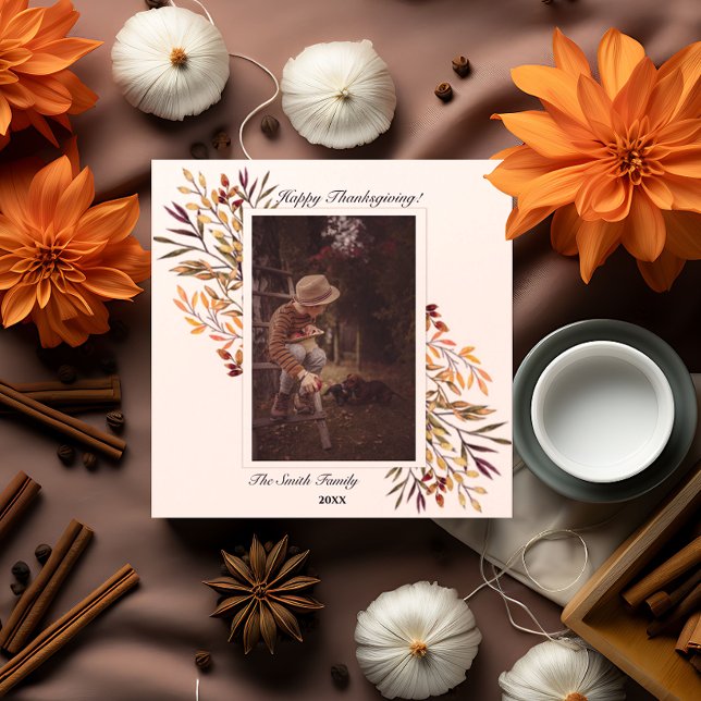 Hermosa foto del Día de Acción de Gracias en otoño (Cozy Autumn Happy Thanksgiving)
