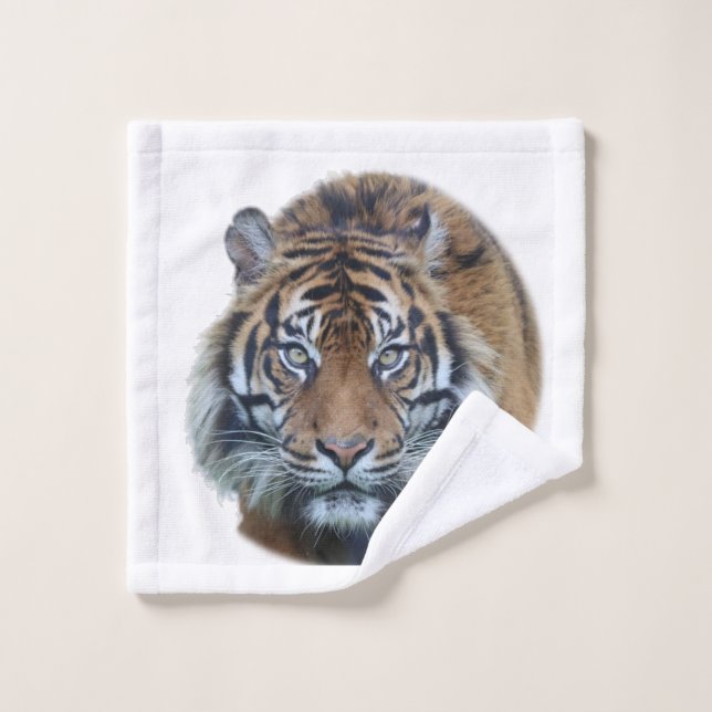 Hermosa foto del rostro del tigre de Bengala (Toallita)