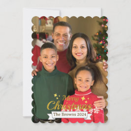 Hermosa foto familiar Feliz saludo de Navidad