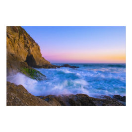 Hermosa foto grande del océano atardecer