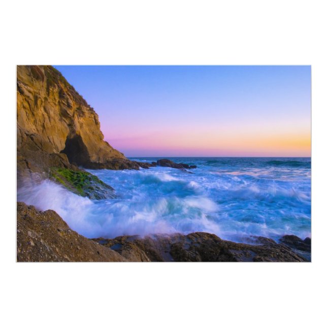 Hermosa foto grande del océano atardecer (Frente)