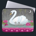 Hermosa funda para portátil Swan<br><div class="desc">una hermosa manga para portátil swan</div>