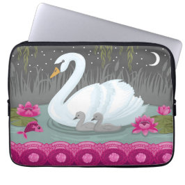 Hermosa funda para portátil Swan
