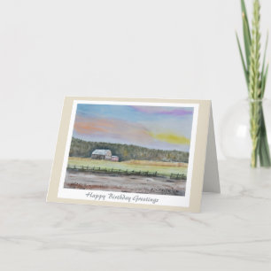 Hermosa Granja Para Su Tarjeta De Cumpleaños