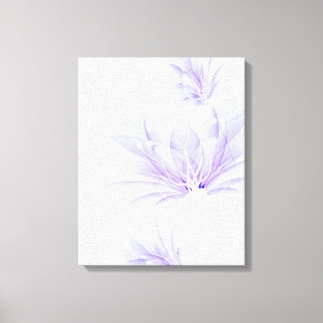 Hermosa huella de lienzo de flores púrpura (Anverso)
