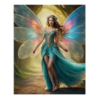 Hermosa huella Poster de hada