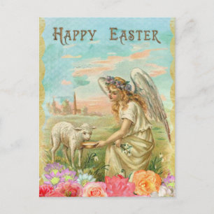 Hermosa imagen antigua de tarjeta de Pascua