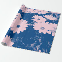 Hermosa imagen de flor en papel de regalo