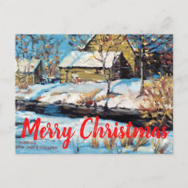 Hermosa imagen de nieve invernal Tarjeta de Navida