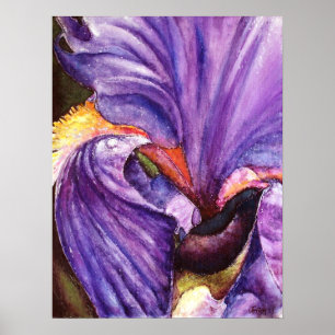 Hermosa impresión de arte iris púrpura