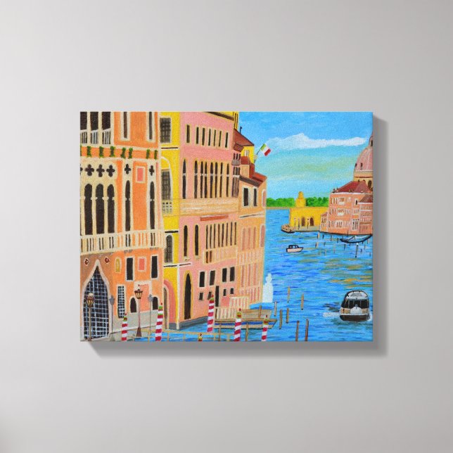 Hermosa impresión en lienzo de Venecia (Anverso)