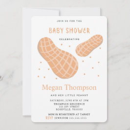 Hermosa invitación a Baby Shower de cacahuete