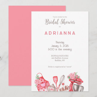 Hermosa invitación a bañarse en una novia rosada