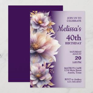 Hermosa invitación a fiesta de cumpleaños de las f